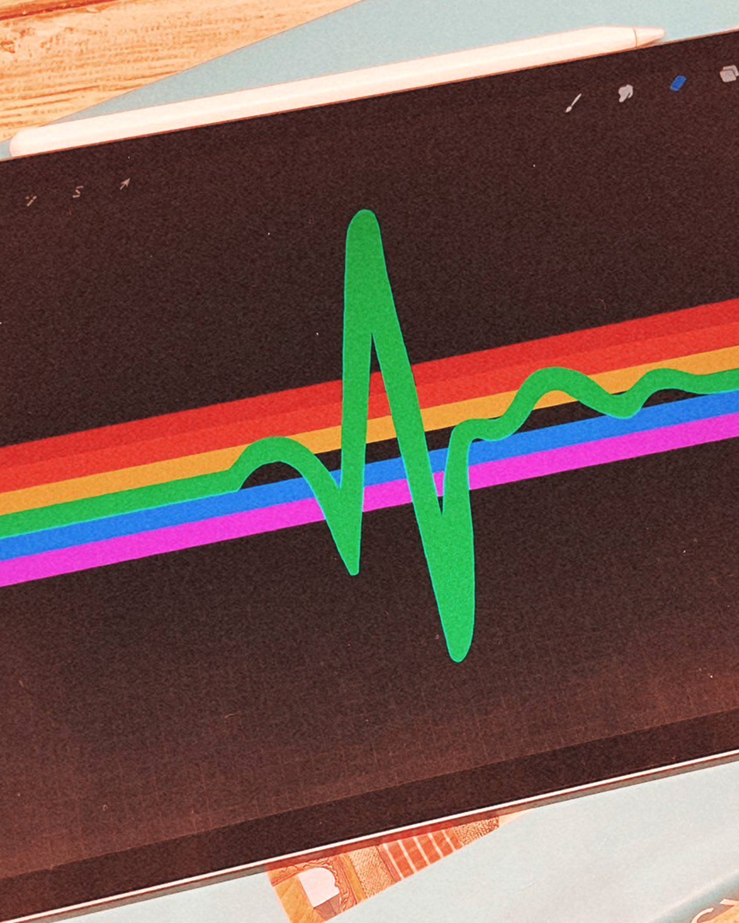 Rainbow Pulse Pocket TEE